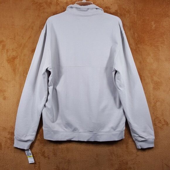 PAIGE Sweatshirt Mens Medium Gray 1/4 Zip Pullover Casual Terry DAVION $189 - Picture 5 of 9